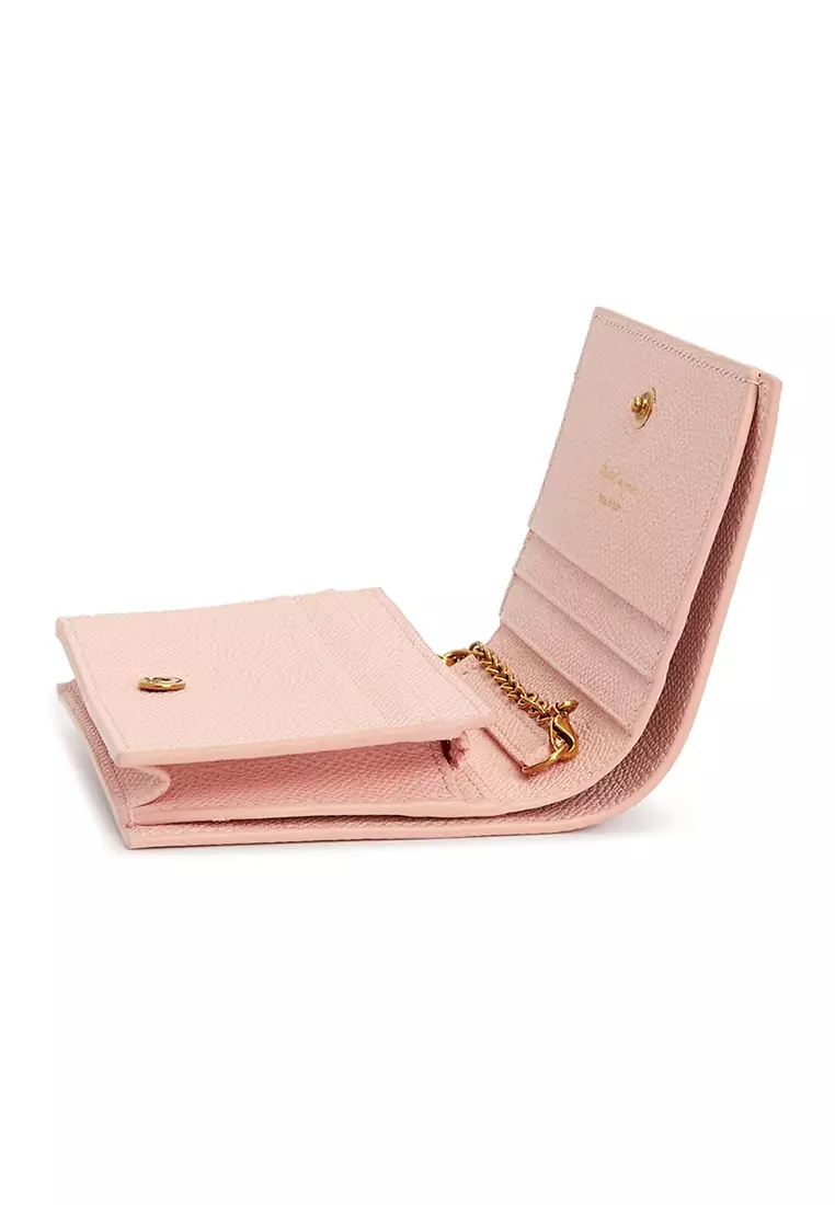 Salvatore ferragamo clearance leather chain wallet