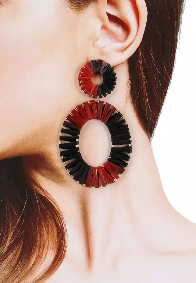 Raffia new arrivals statement earrings