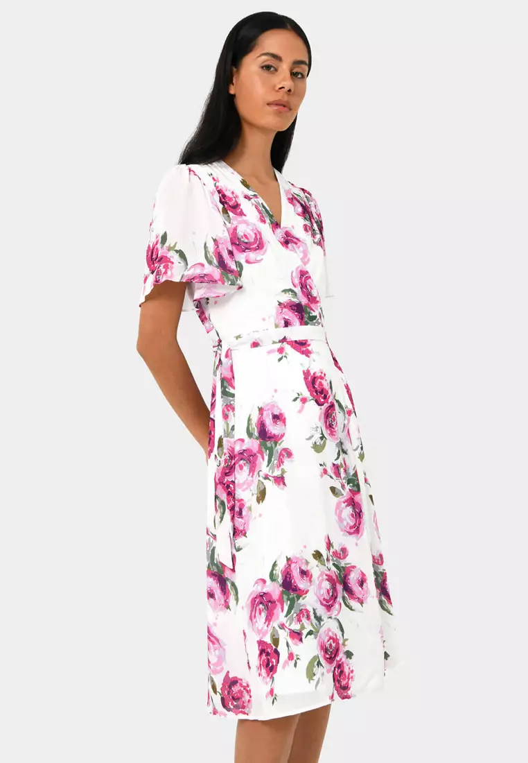 Andrea Floral Wrap Dress