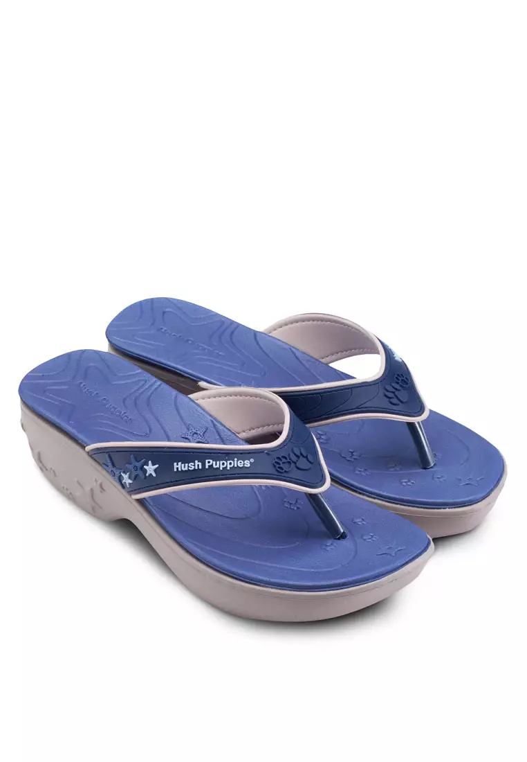 Hush Puppies Women's Lollipop (T-S) Wedge Sandals - Navy