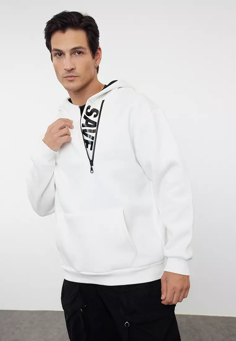 Half white hoodie new arrivals