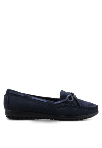 Louis Cuppers blue Round Toe Loafers BC224SHF610F81GS_1