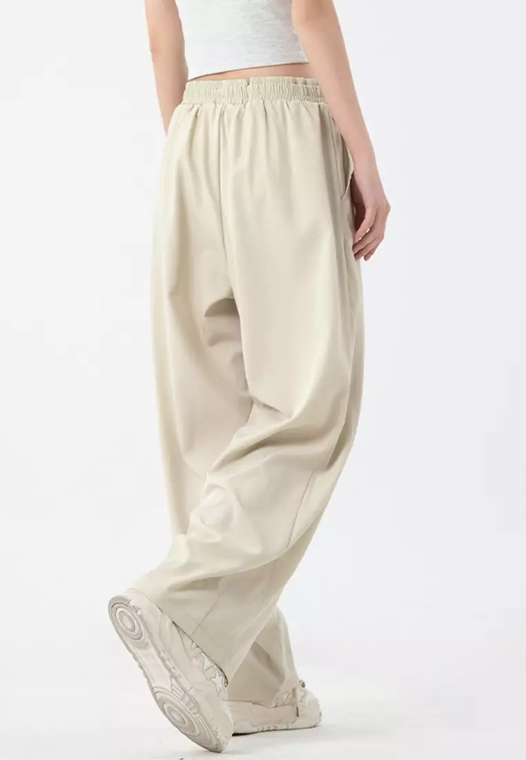 VANSA Unisex Ice Silk Cool Thin Slightly Wide Casual Pants VCU-P-2280