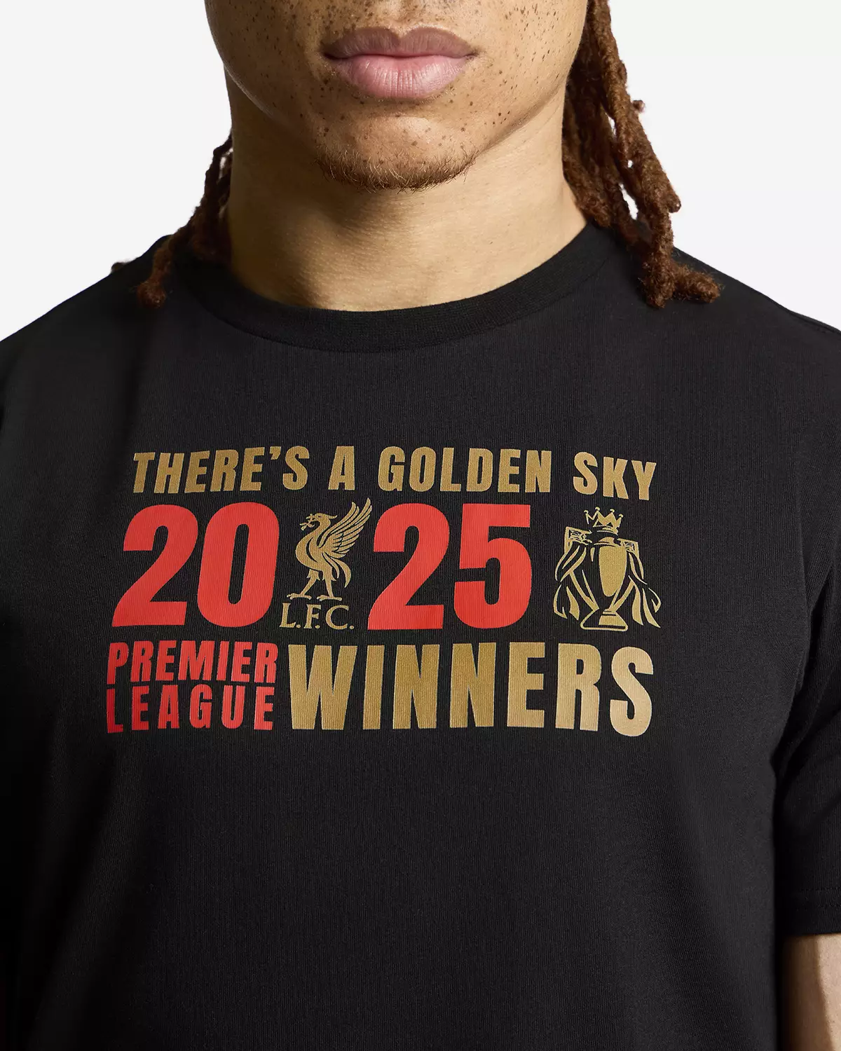 Liverpool FC EPL Champions Tee Black  - Official LFC T Shirt Original Pria