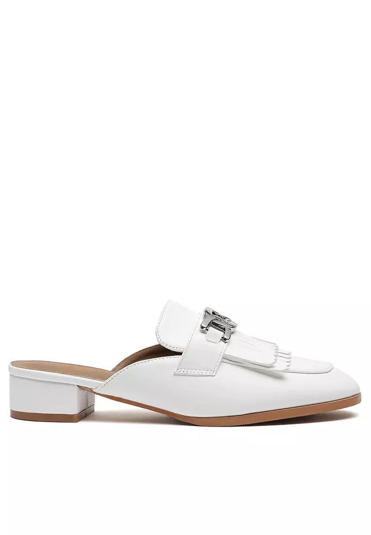 Discount on Twenty Eight Shoes  shoes - SKU: Metal Buckle Tassel Mules Th138-4