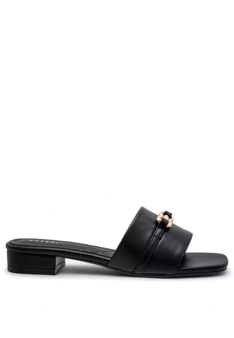 Discount on Noveni  shoes - SKU: Noveni Women Slip On Faux Leather Fashion Heels - 240370214