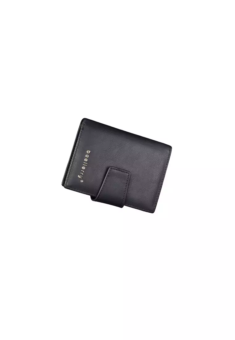 Dompet Pria Pendek Lipat Motif Polos Kulit PU Leather Premium Quality ORIGINAL