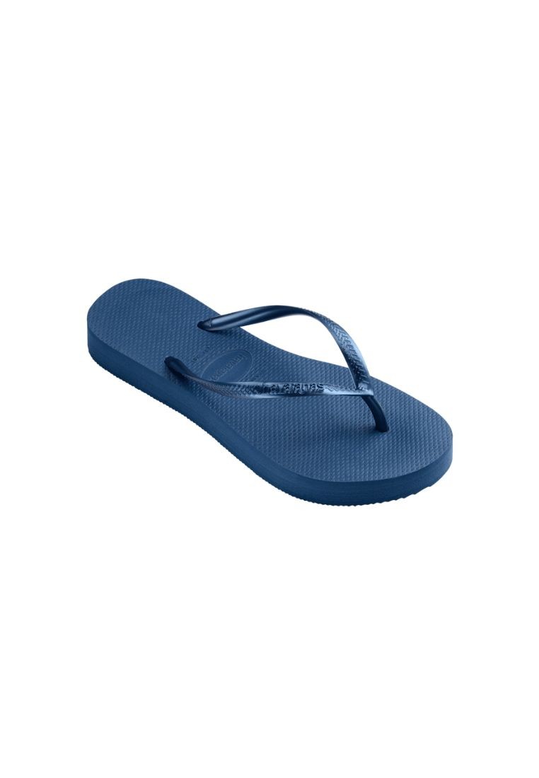 Women Slim Flatform Flip Flops - Comfy Blue