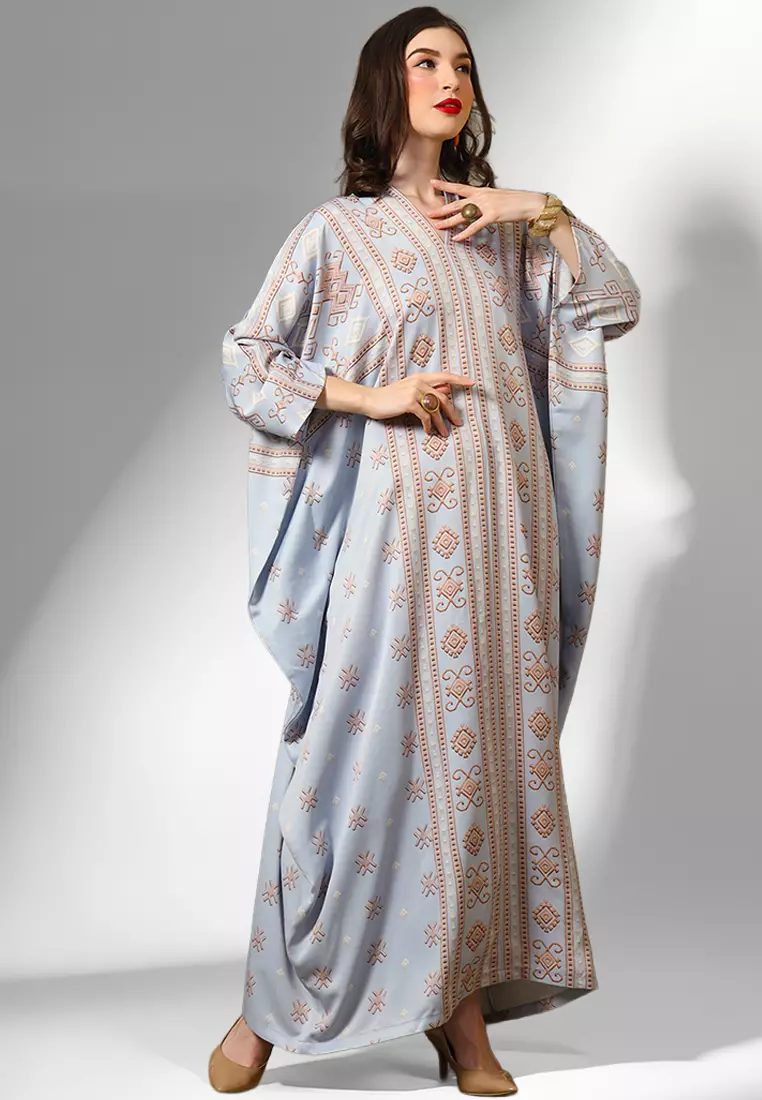 Kanzi Exclusive Long Sleeve Songket Kaftan