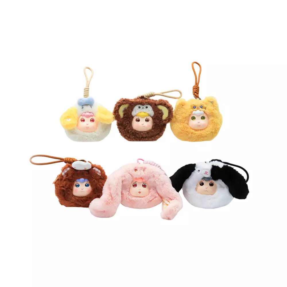 Friendsheep Gantungan Kunci Plush Pouch Kitten - Kuning