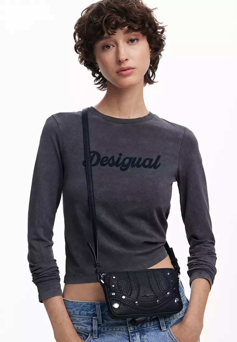 Medium embroidered crossbody purse