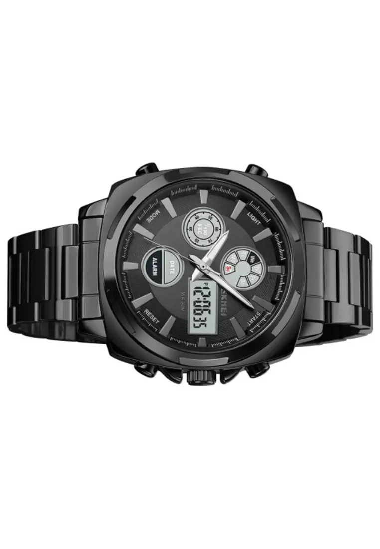 Jam Tangan Digital Pria Waterproof Many Function Strap Tali Material Stainless Steel BY89 ORIGINAL