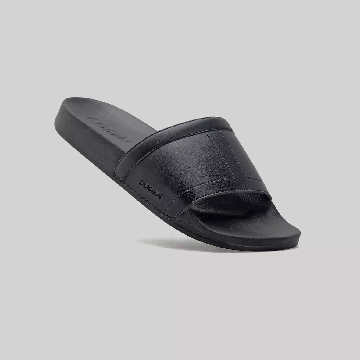 Cogen Sandal Pria Sendal Slide Black Slipper Selop Hitam Original OPAL Series - Jetline