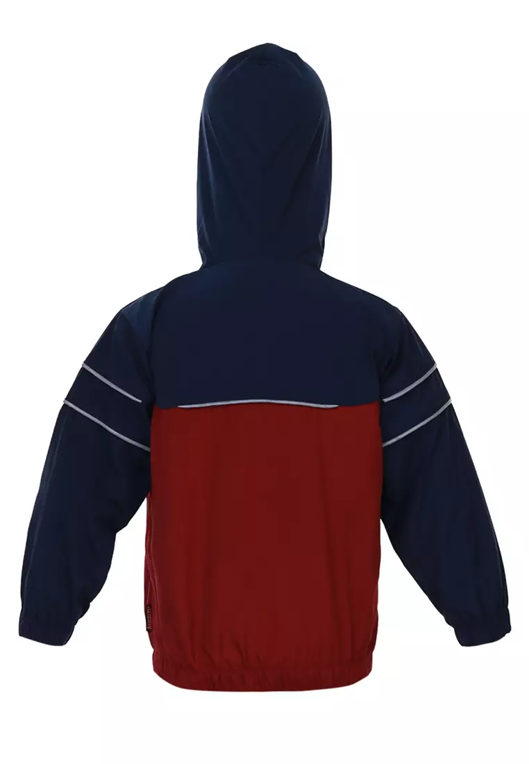 Jaren Jaket Anak Laki-laki Motif Kombinasi Warna Childrens Outerwear Material Parasut ORIGINAL - Navy Maroon