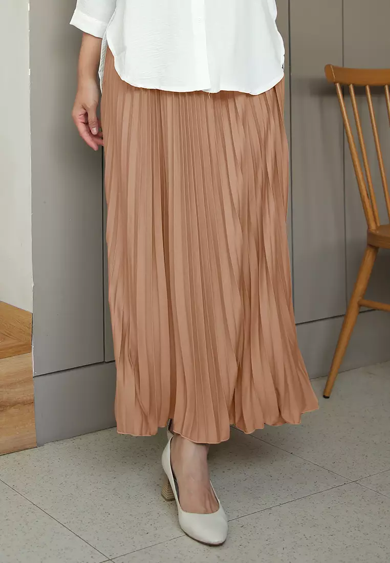 Cotton Bee - Rok Plisket Niana Aline Basic - Palm Sugar