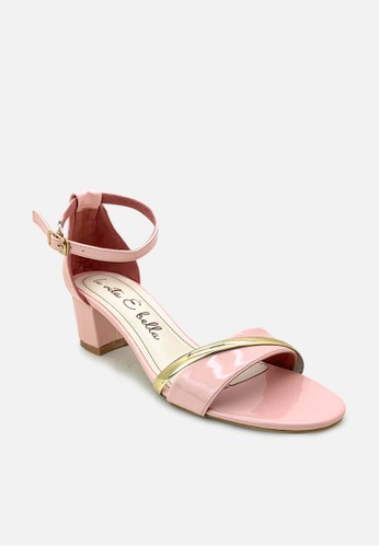 La Vita e Bella pink Ankle Strap Sandal Block Heels D6718SH5012814GS_1