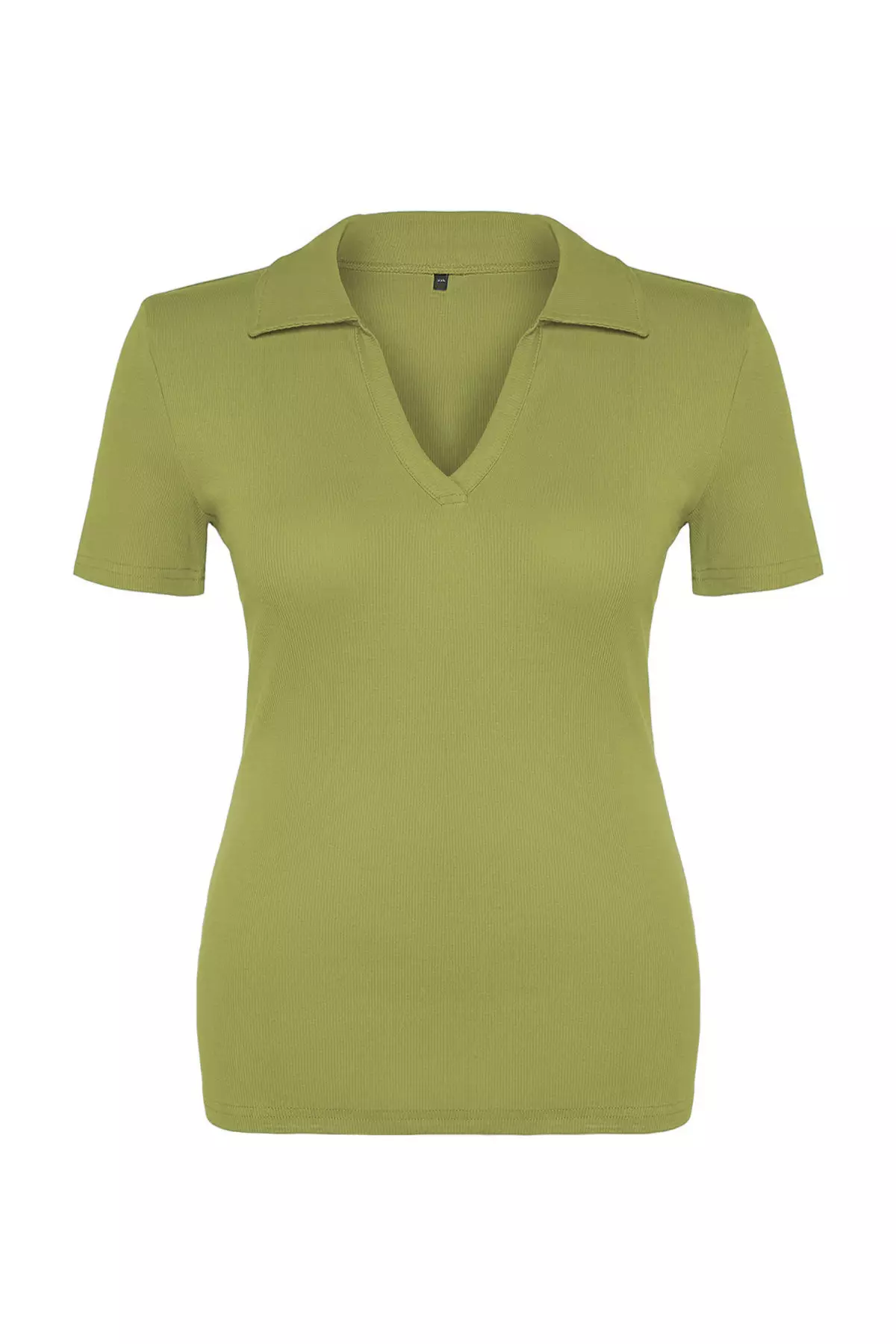 Plus Size Rib Polo Top