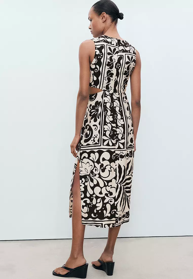Mango Midi-Dress With Cut-Out 2026 | Buy Mango Online | ZALORA Hong Kong