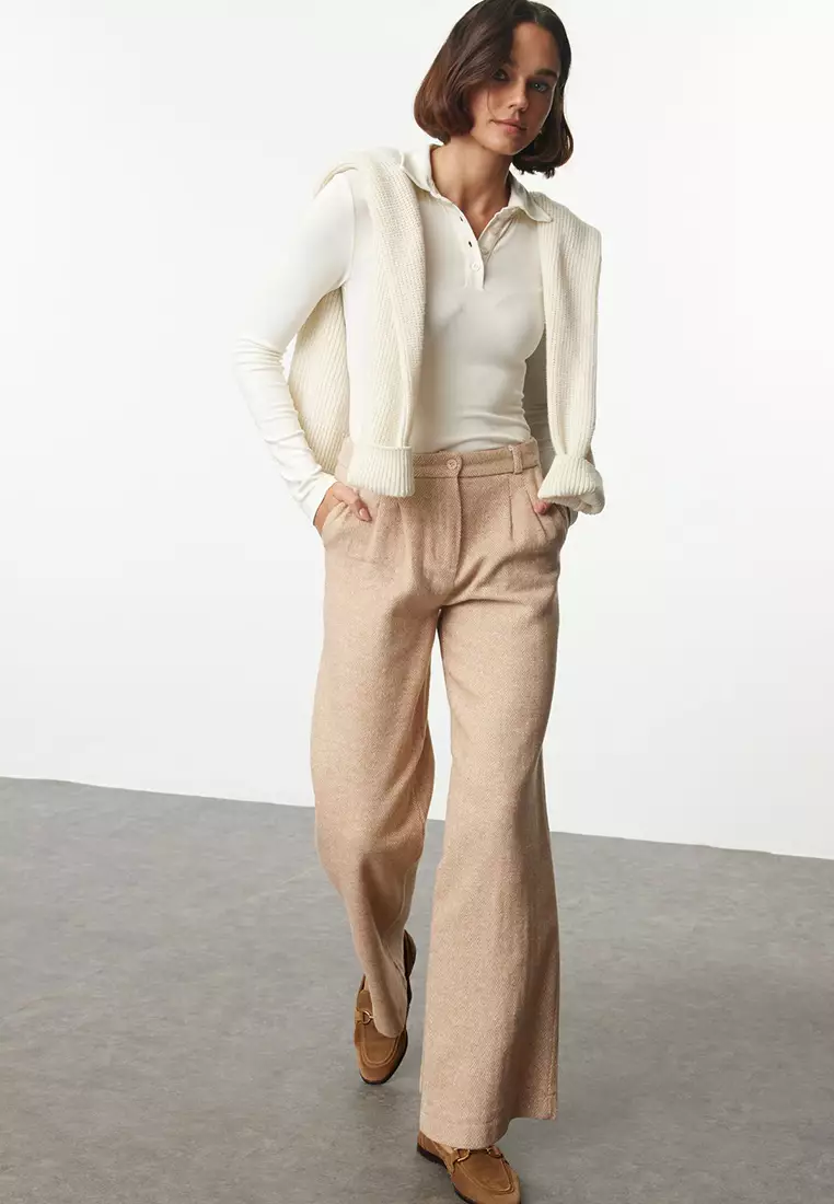 High Waist Wide Leg Trousers
