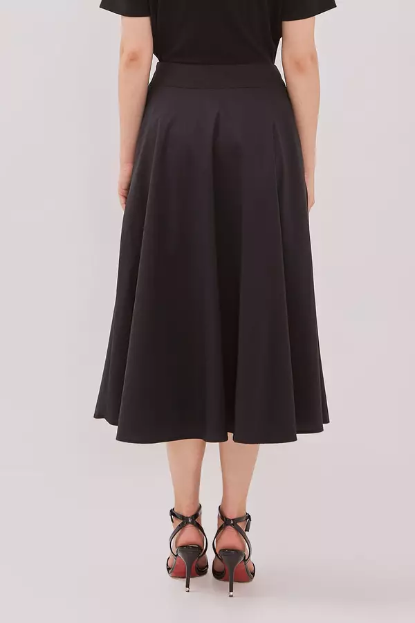 MINIMAL - Kamelie - Rok Midi A line - Black Colour Black