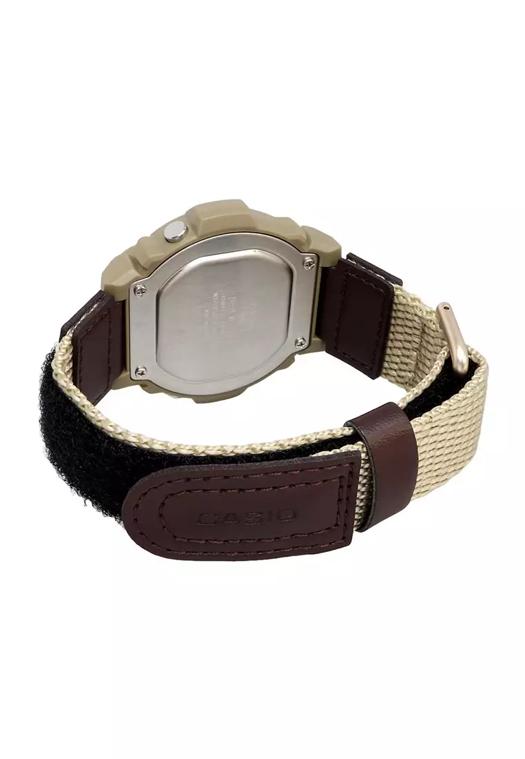 Men's Digital Watch W-219HB-5A Brown Cloth Strap Sport Watch