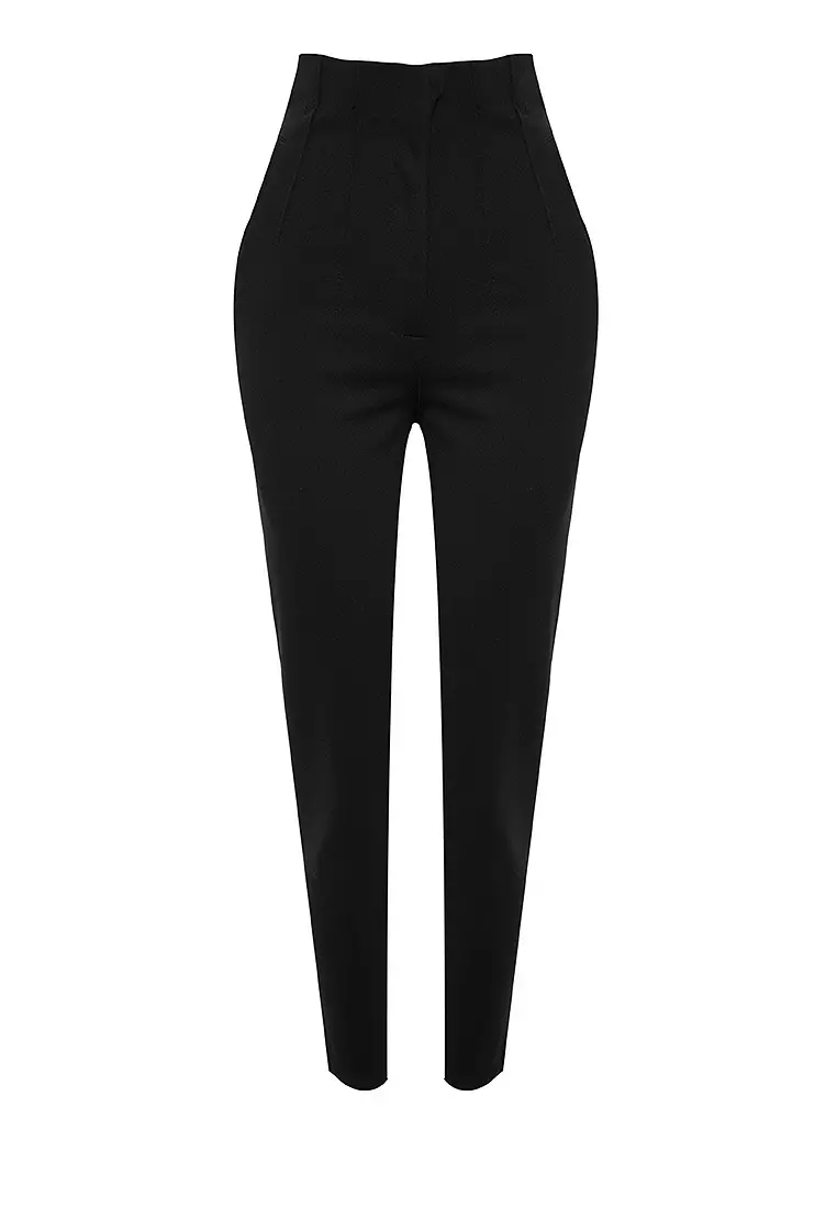 High Waist Carrot Fit Trousers