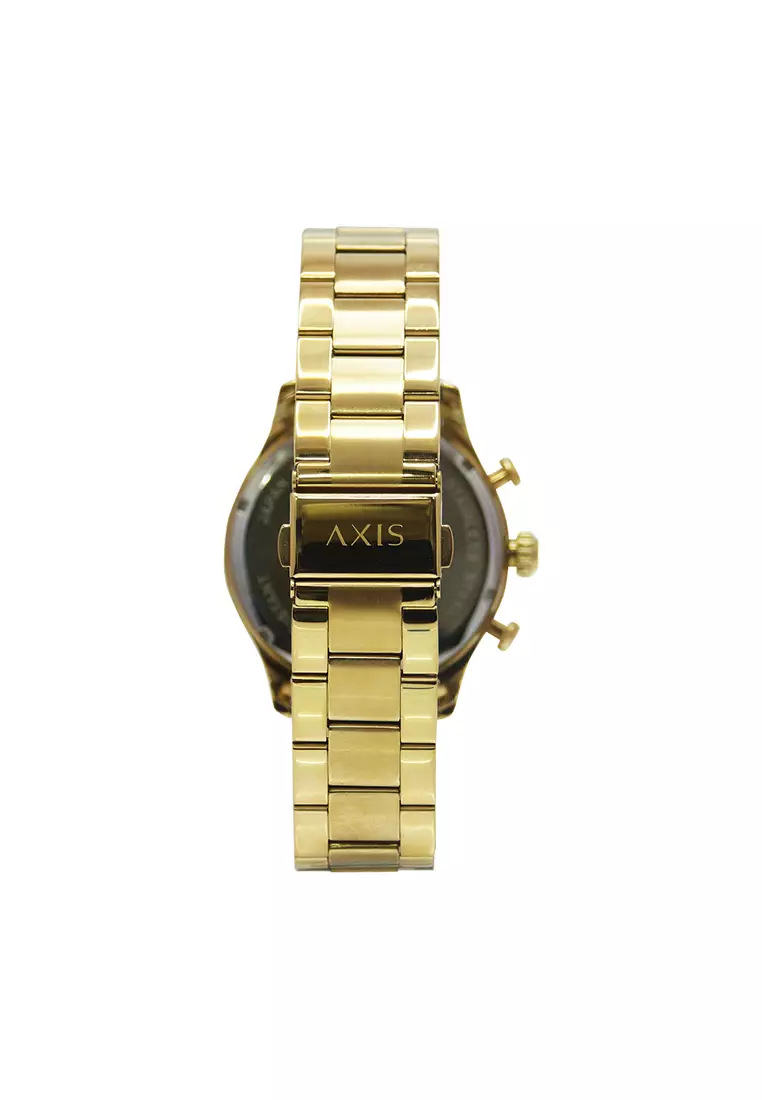 Axis Ford Gold Stainless Steel Analog Quartz Watch For Men AH1383-1224