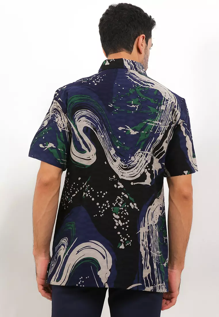 Hem Body Fit Batik Abstrak 1