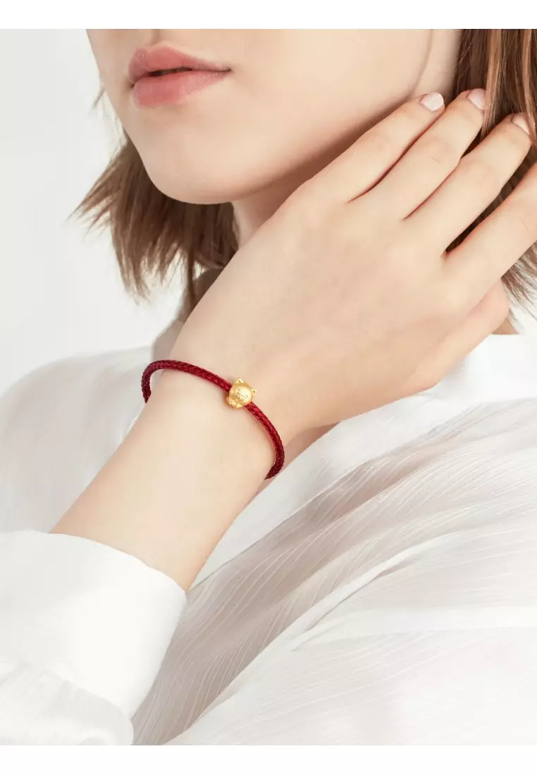 Charme 999 24K Gold Chinese Zodiac Pig Charm 93702C (Bracelet not included)