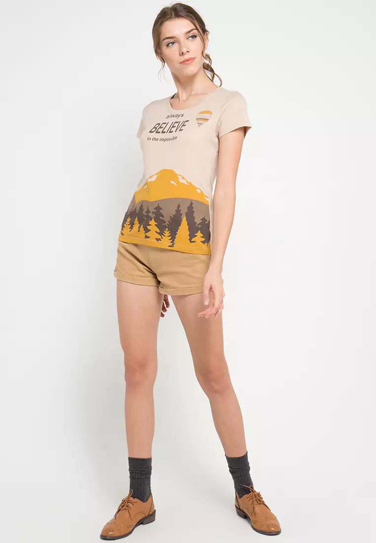 Print Always Belive short sleeve Tshirt