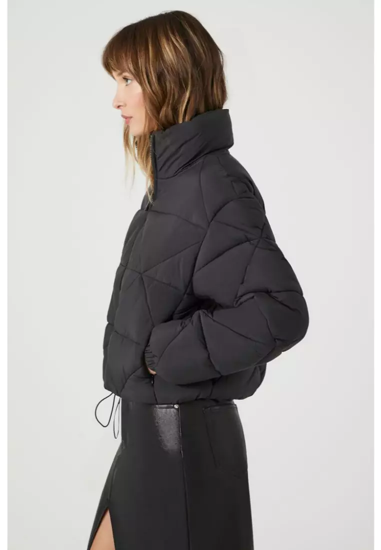 Forever 21 cropped puffer jacket store