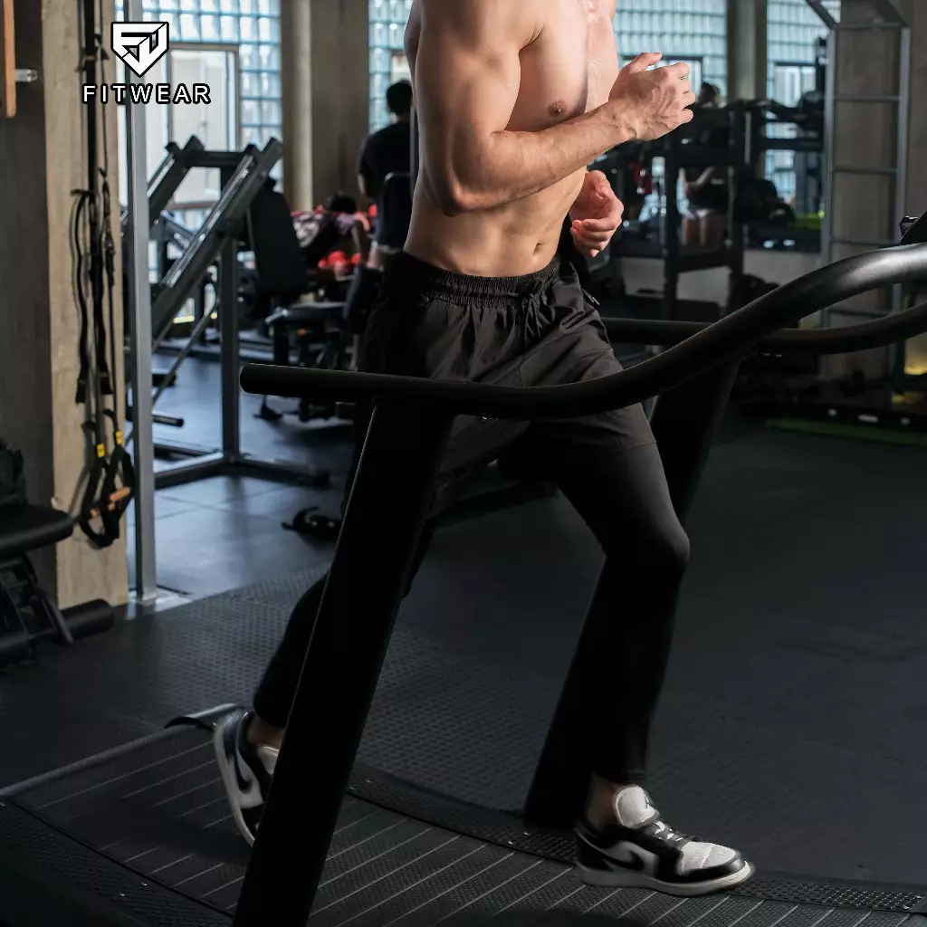 Fitwear - Celana Lari + Legging Dryfit Pria JACKSON COLORED REFLECTIVE - BLACK