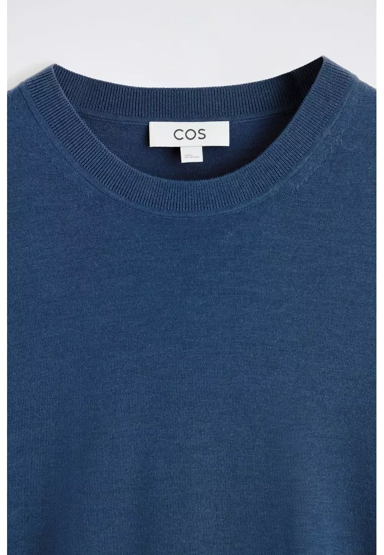 SLIM-FIT MERINO WOOL KNITTED T-SHIRT