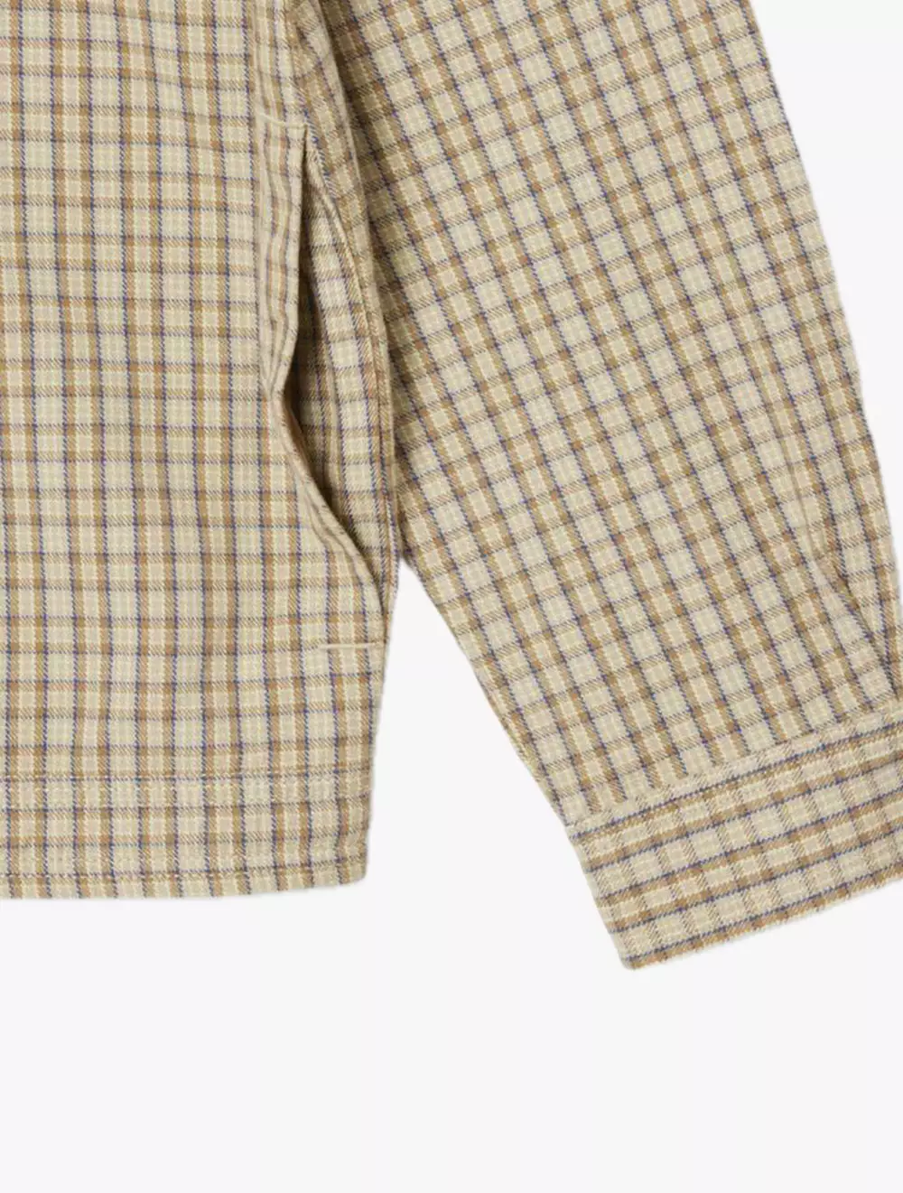 Oversized Heavy Cotton Plaid Overshirt - Brown