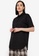 ZALORA WORK black Oversized Short Sleeve Blouse 17019AA096EDB0GS_1