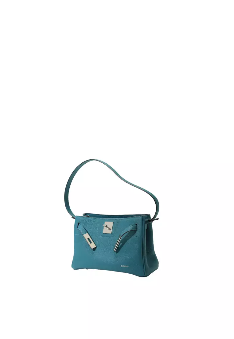 SAOIRSE Soft Structural 扣子皮帶迷你袋 II - 綠松石色