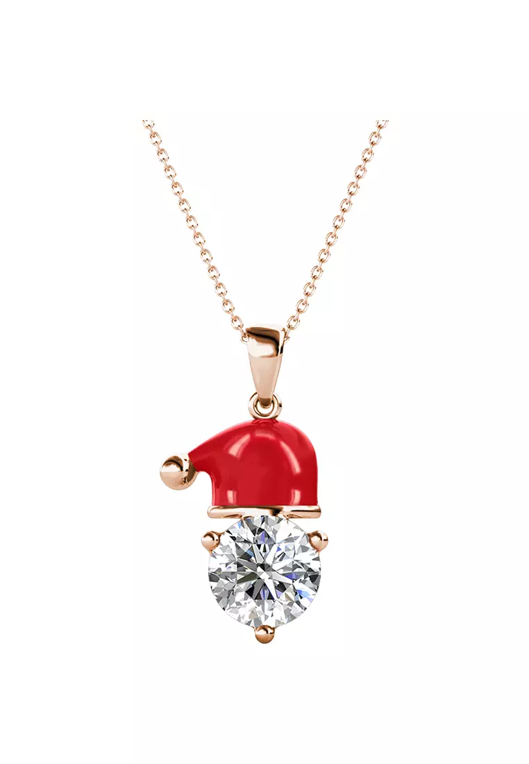 X'mas Santa Pendant RG - Kalung Crystal by Her Jewellery