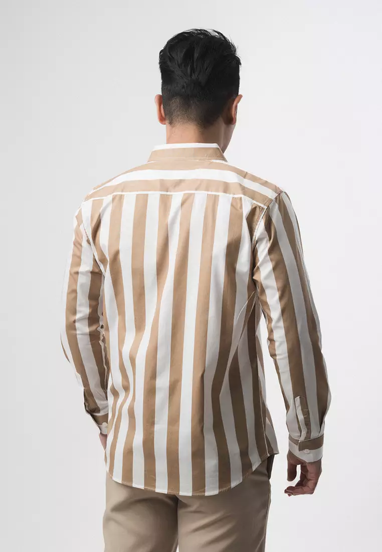 Garcia Shirt Camel Brown LS