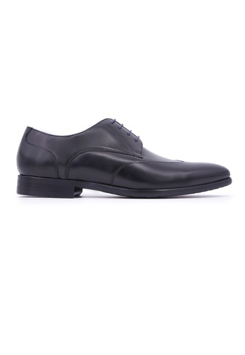 Rad Russel 黑色 Rad Russel Lace-up Derby with Wing-tips - Black E804DSHE09B37FGS_1