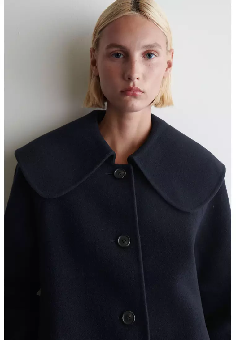 COLLARED DOUBLE-FACED WOOL JACKET