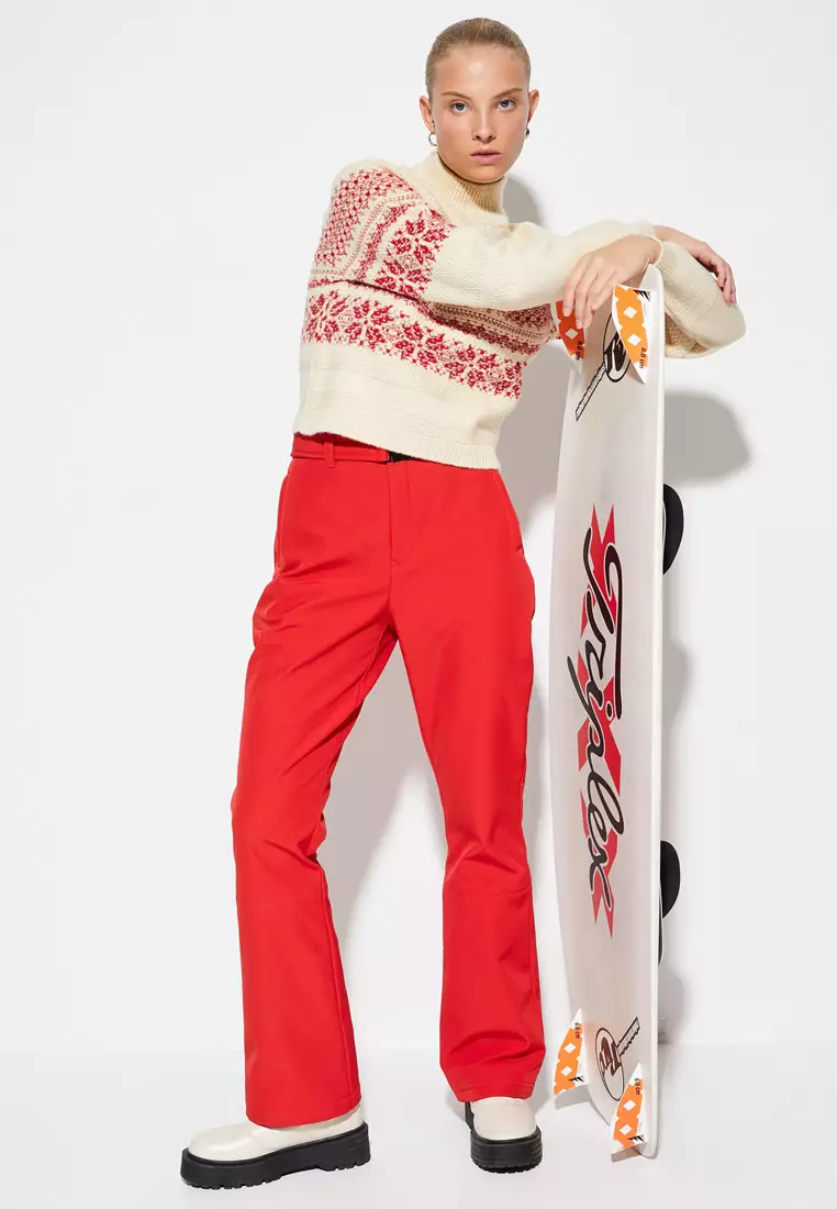 Turtleneck Sweater Knit Textured Pattern