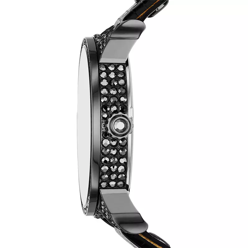 Jam Tangan Pria Diesel Mini Daddy DZ7328 Chronograph Black Dial Black Leather Strap