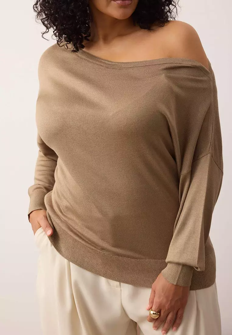 Mink Boat Neck Knitwear Sweater Tbbaw24An00041