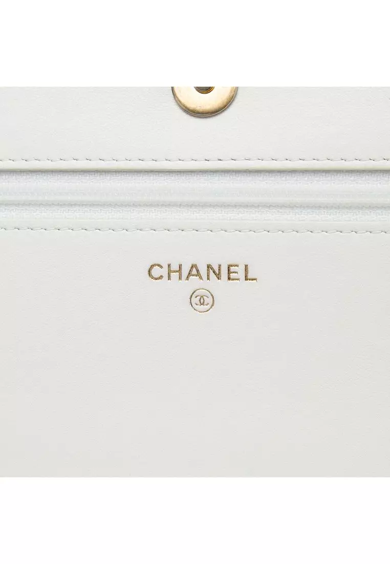 Pre-Loved Chanel Quilted Caviar Boy Wallet On Chain