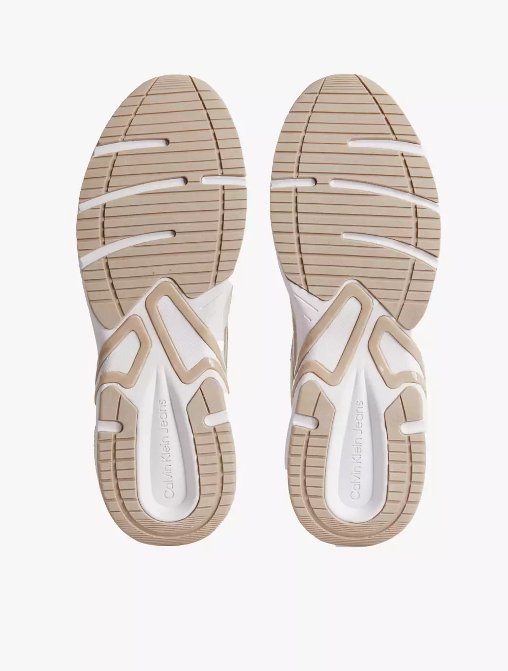 CKJ ACCESSORIES - SUEDE AND MESH TRAINERS - white