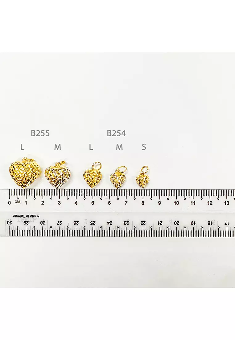 916/22K Gold Love Pendant B254 (L Size)
