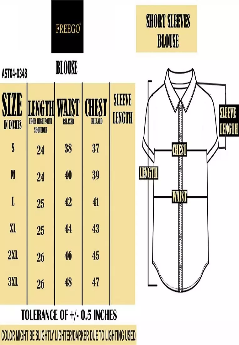 Woven Printed Soft Linen Short Sleeve Blouse