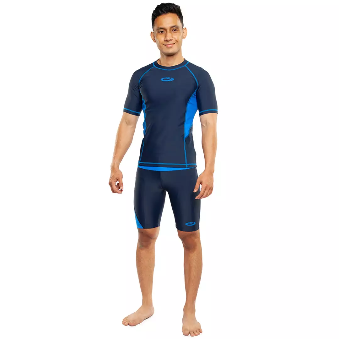 Baju Renang Pria Lengan Pendek  Mens Rash Vest Short Sleeve