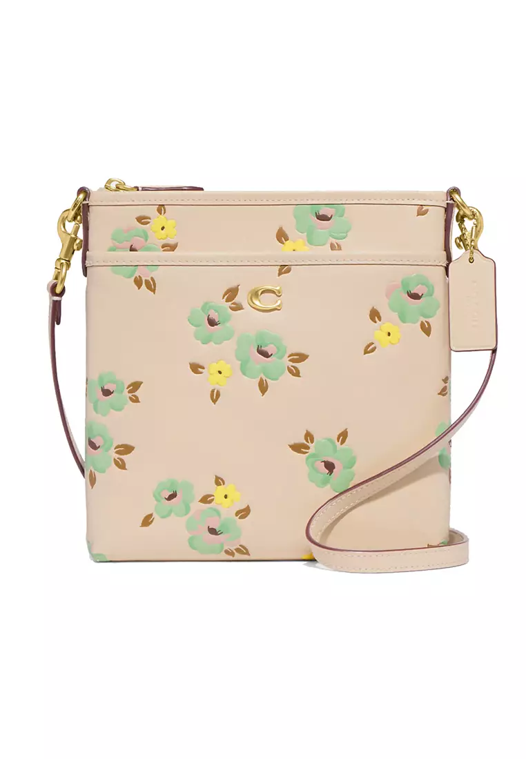 Buy Coach Coach Kitt Messenger Crossbody With Floral Print Ivory