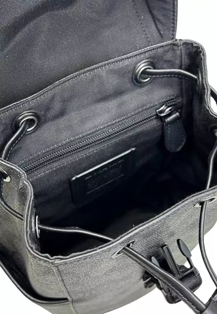 Buy Coach Racer Pack Bag In Signature in Charcoal/ Black CT712